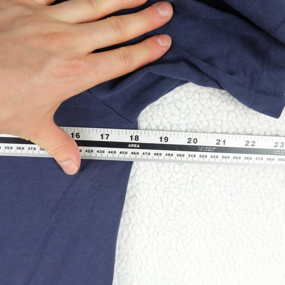 Screen Stars Best T Shirt Womens Medium Navy Blue Vintage Crew Short Sleeve 90s - Picture 7 of 9